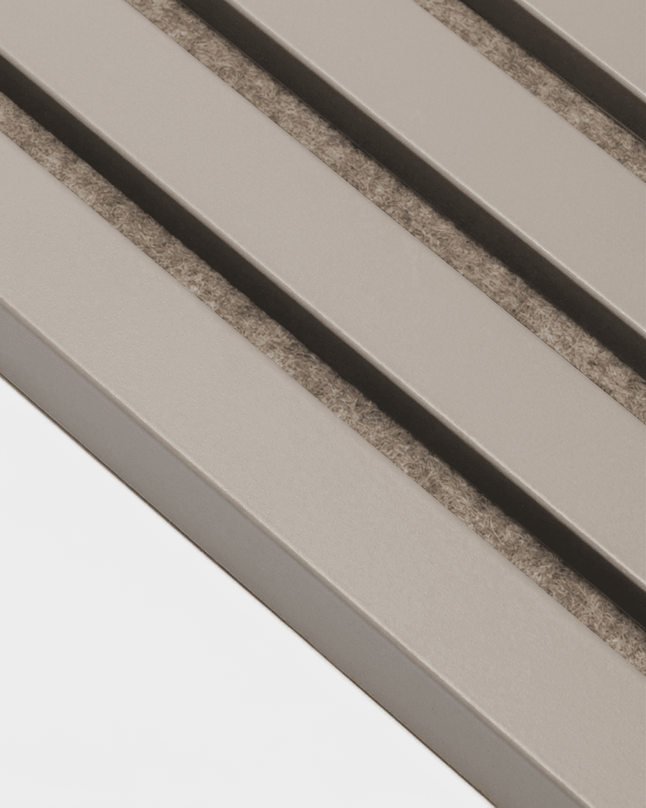 Installation Products | End Lamella / Colored, Dark Cashmere, 240 x 2,2 cm